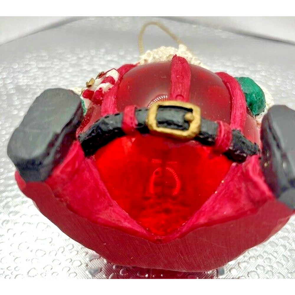 Vintage Santa Claus Glass Body Ornament 2" x 3" - Picture 5 of 7
